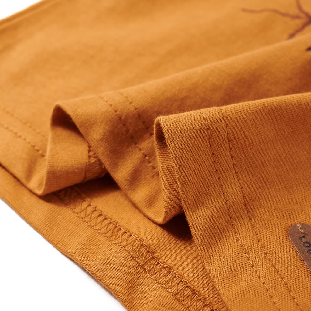 Kids' Long-Sleeved Shirt Dark Ochre 104