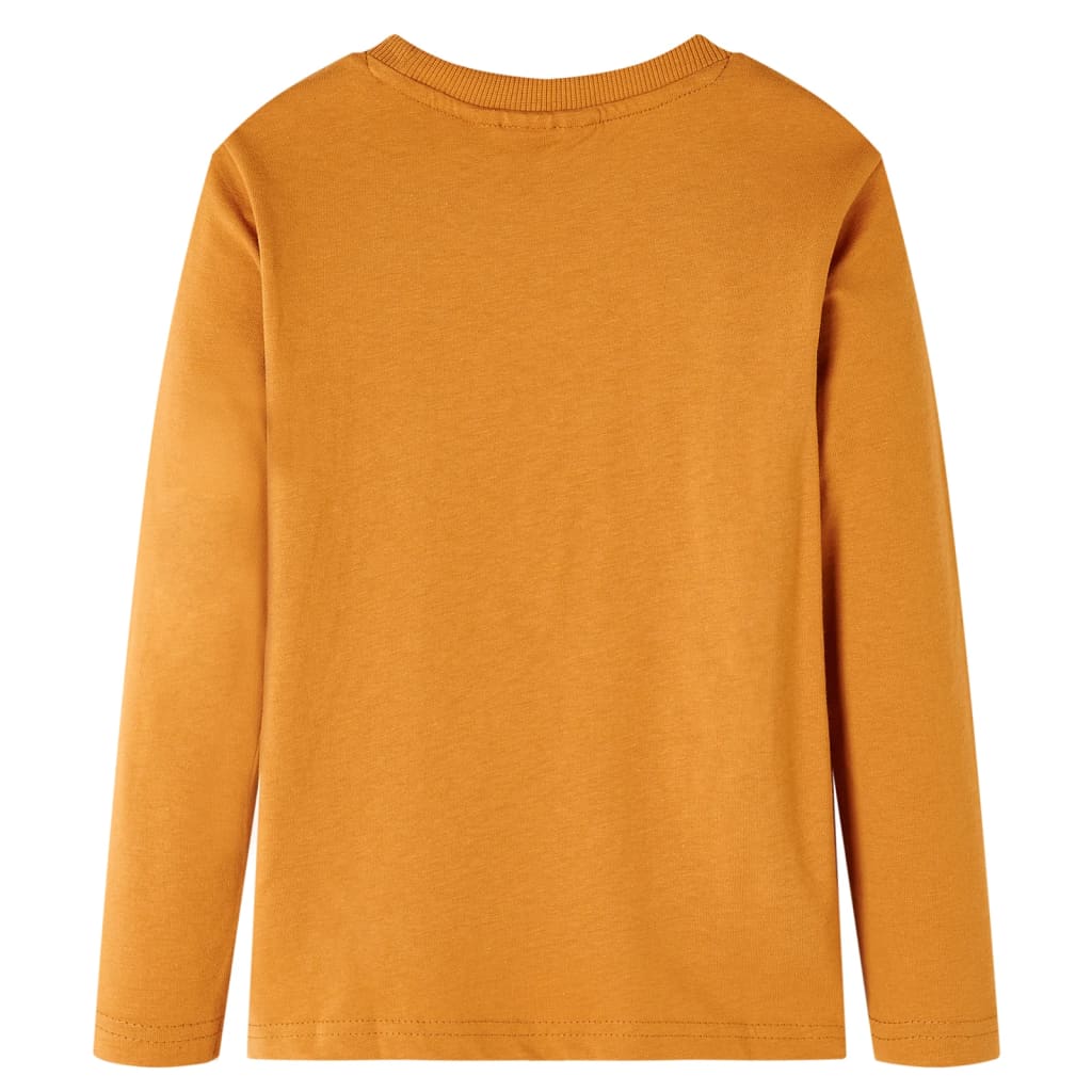 T-shirt à manches longues enfant Ocre foncé 116