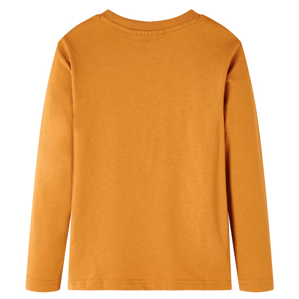 T-shirt manches longues enfant ocre foncé 128