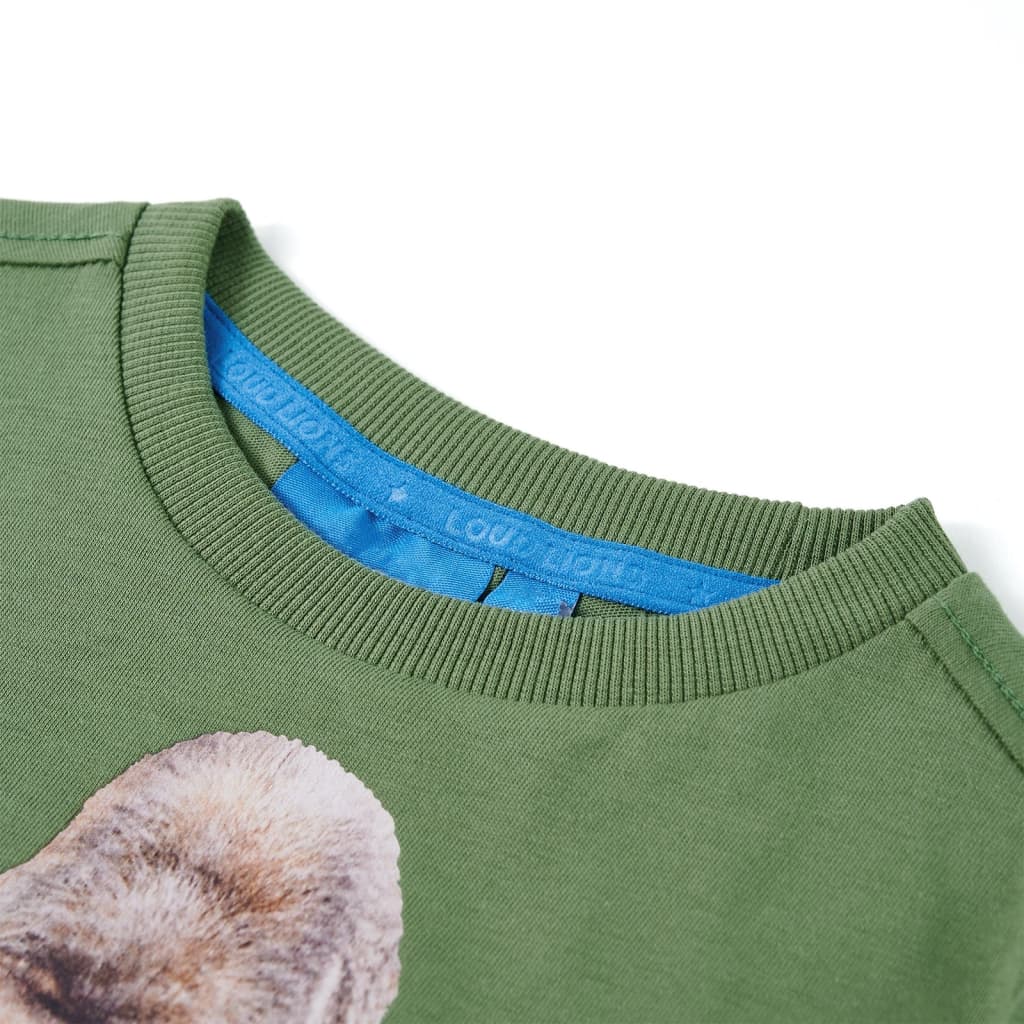 T-shirt manches longues enfant Kaki clair 116