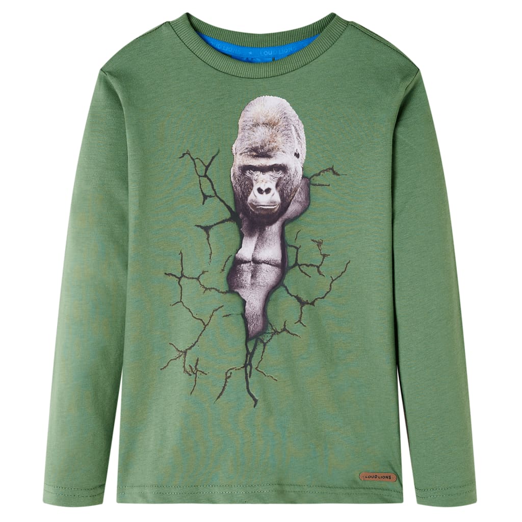 Kids' Long-Sleeved Shirt Light Khaki 128