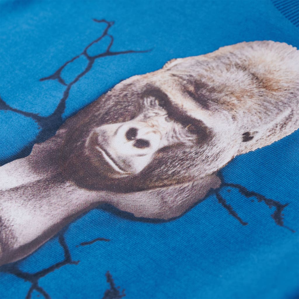 T-shirt manches longues enfant bleu pétrole 104
