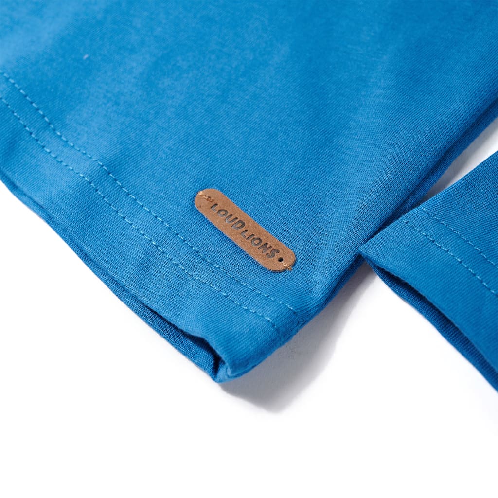 T-shirt manches longues enfant bleu pétrole 104