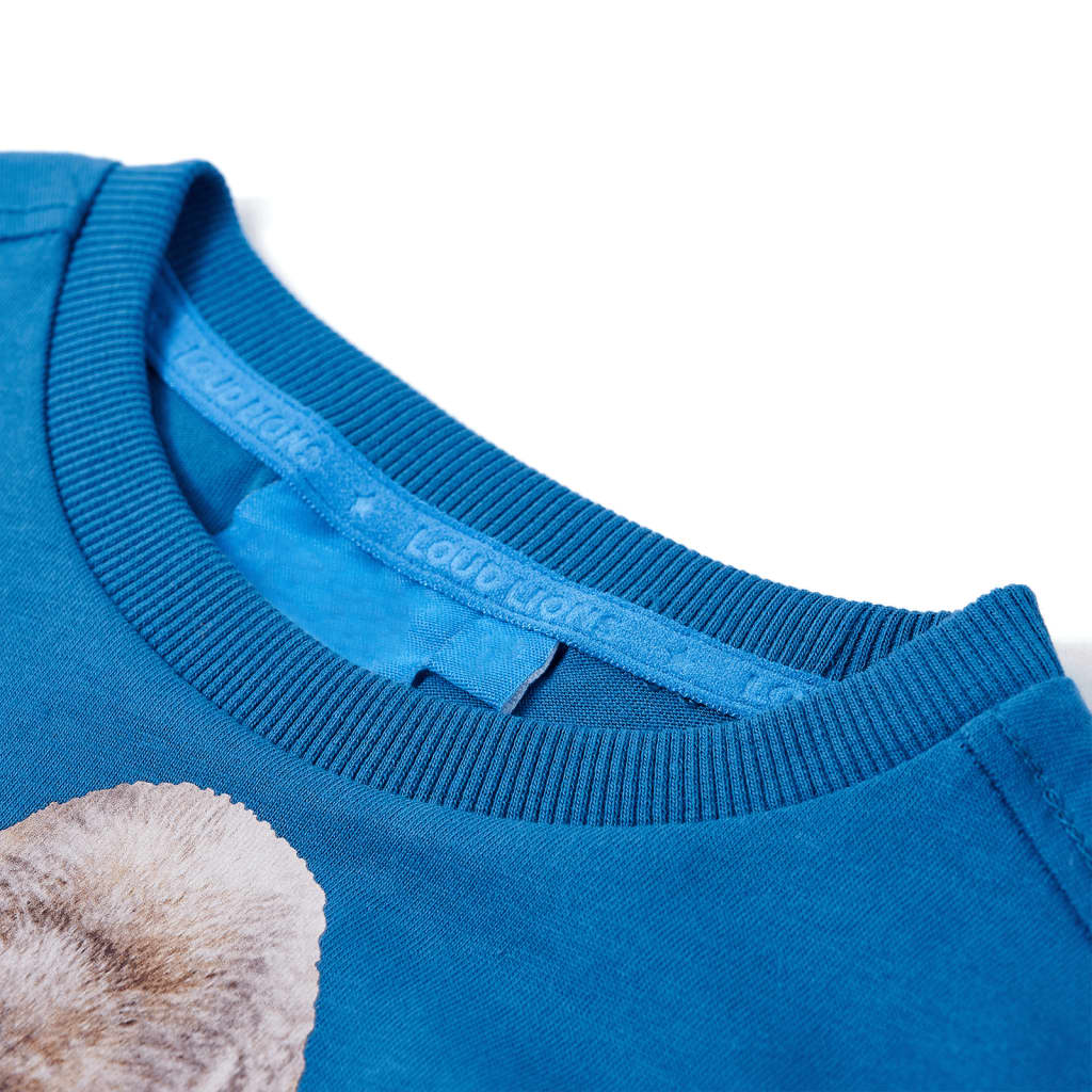 T-shirt manches longues enfant bleu pétrole 116