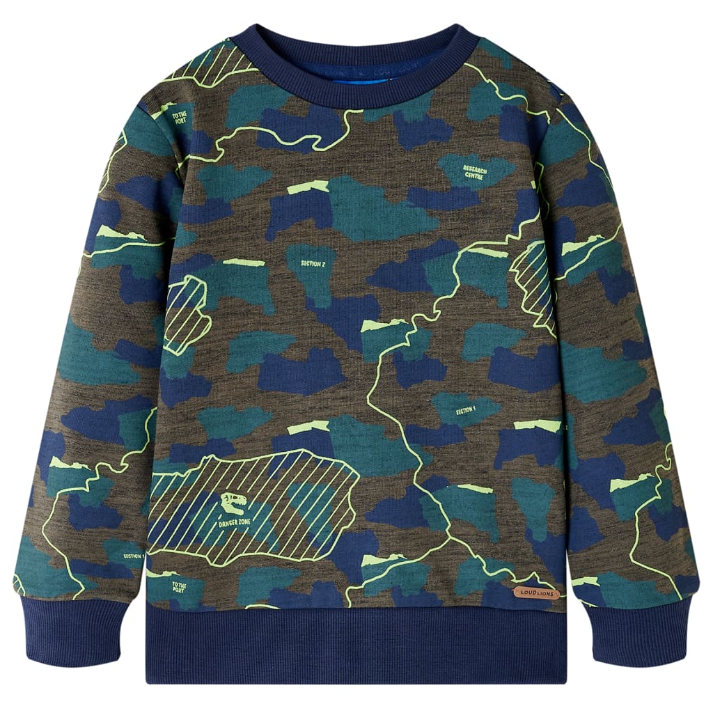 Kids' Sweatshirt Dark Khaki Mélange 140