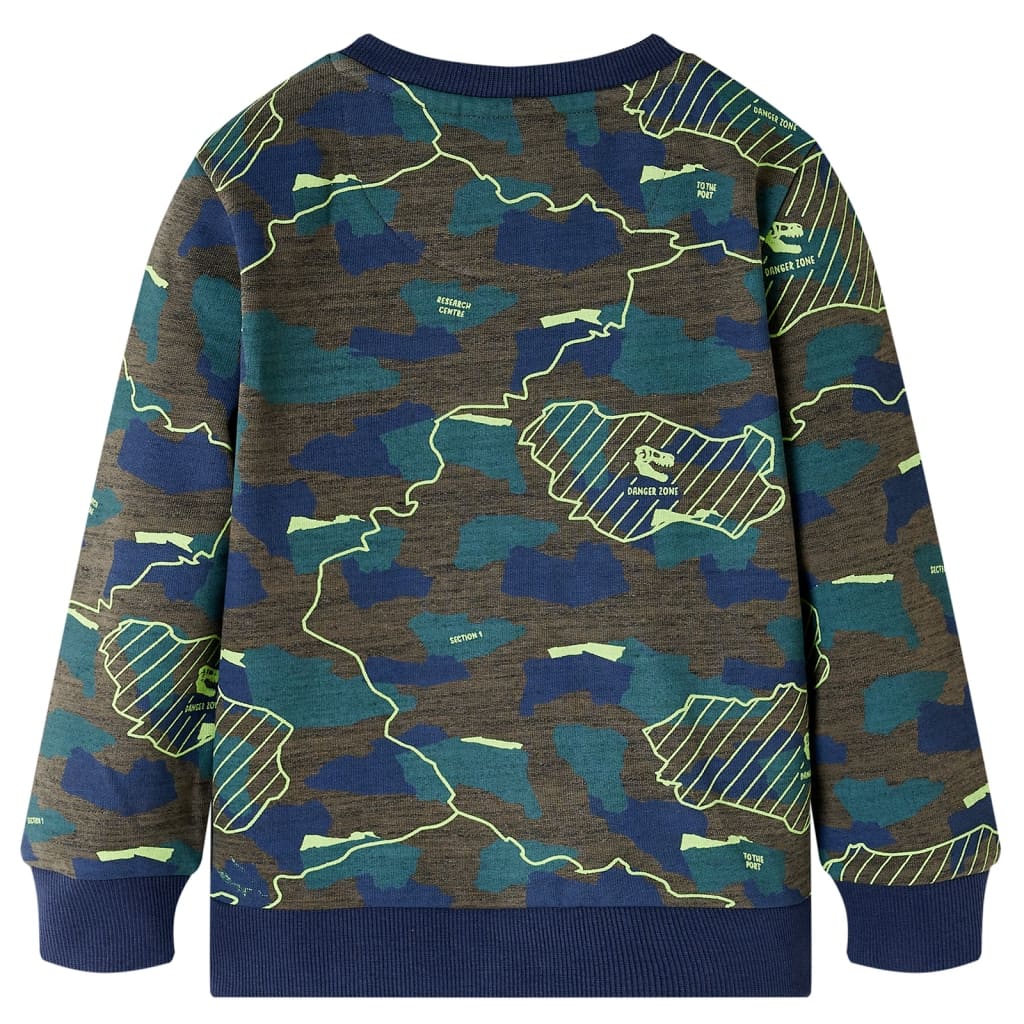 Kids' Sweatshirt Dark Khaki Mélange 140
