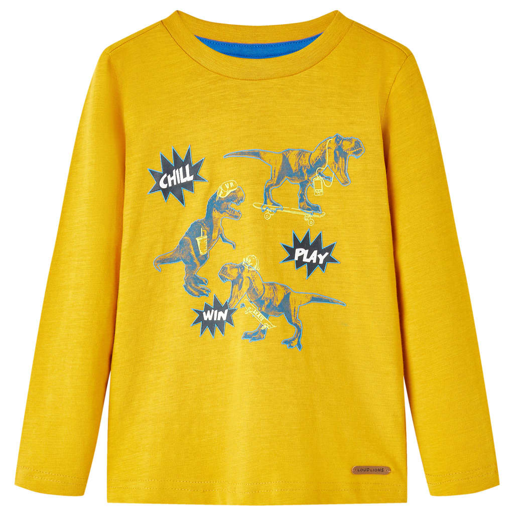 Kids' Long-Sleeve Shirt Ochre 128