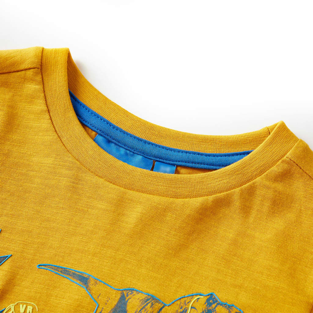 Kids' Long-Sleeve Shirt Ochre 128