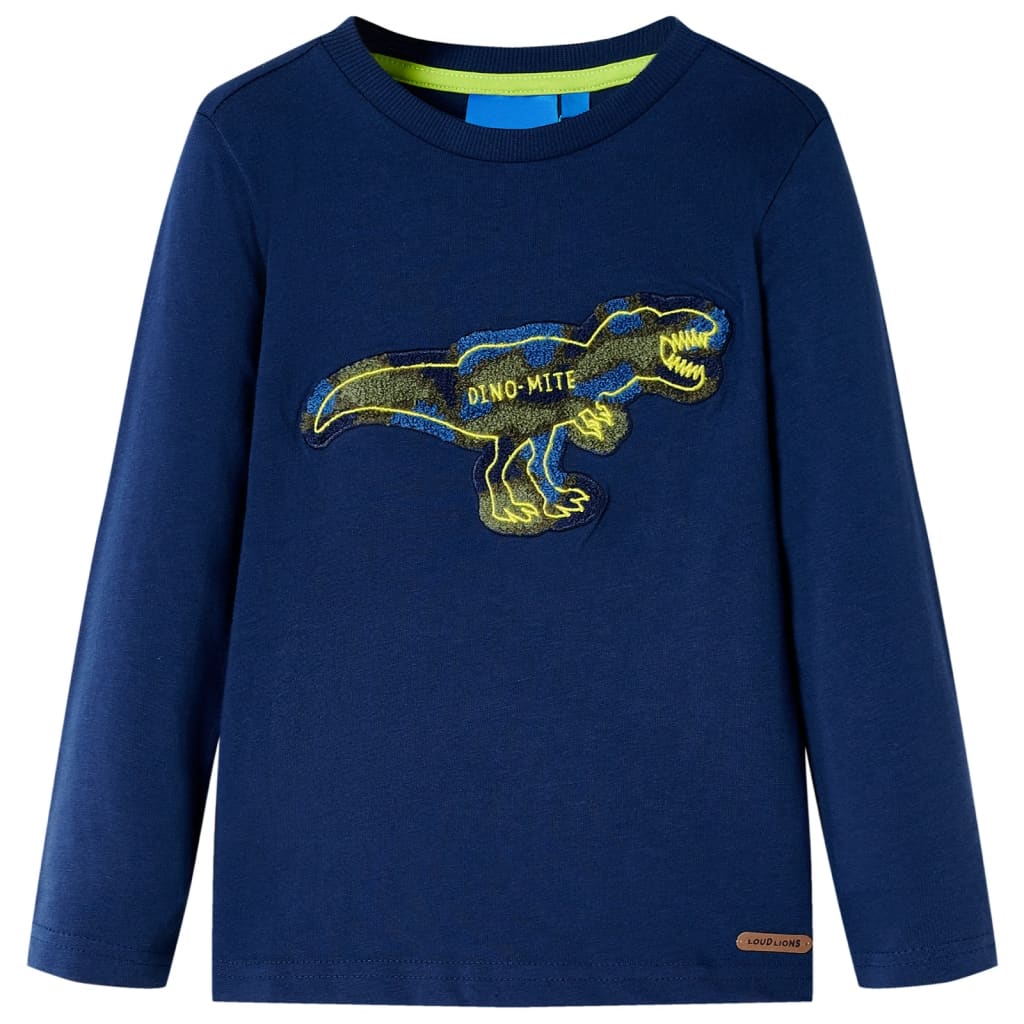 Kids' Long-Sleeve Shirt Navy Blue 116