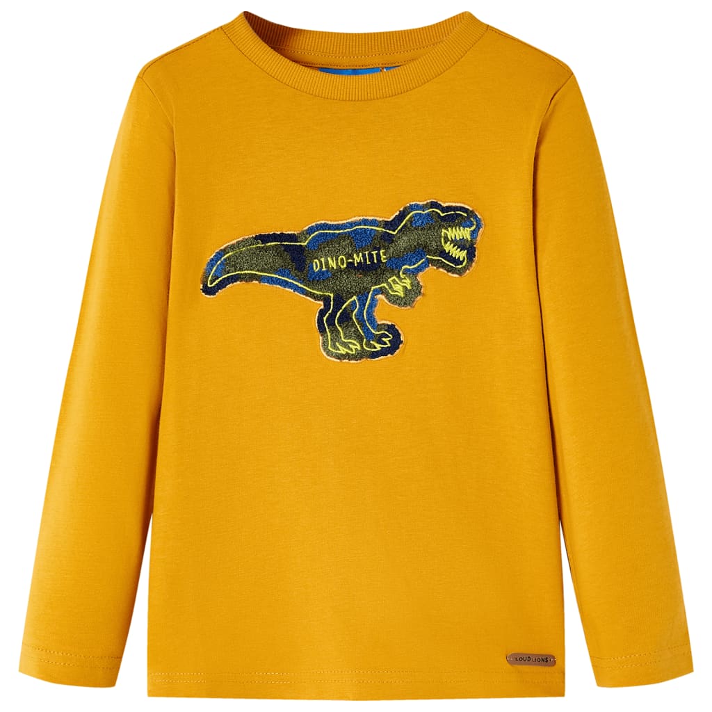 Kids' Long-Sleeve Shirt Ochre 128