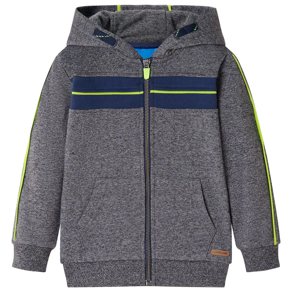 Kids' Zip-Up Hoodie Grey Marl 92