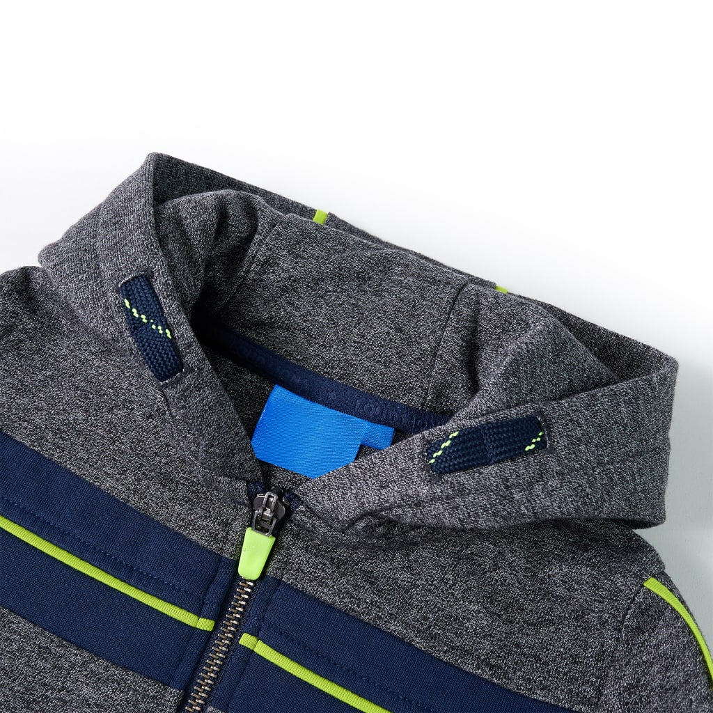 Kids' Zip-Up Hoodie Grey Marl 92