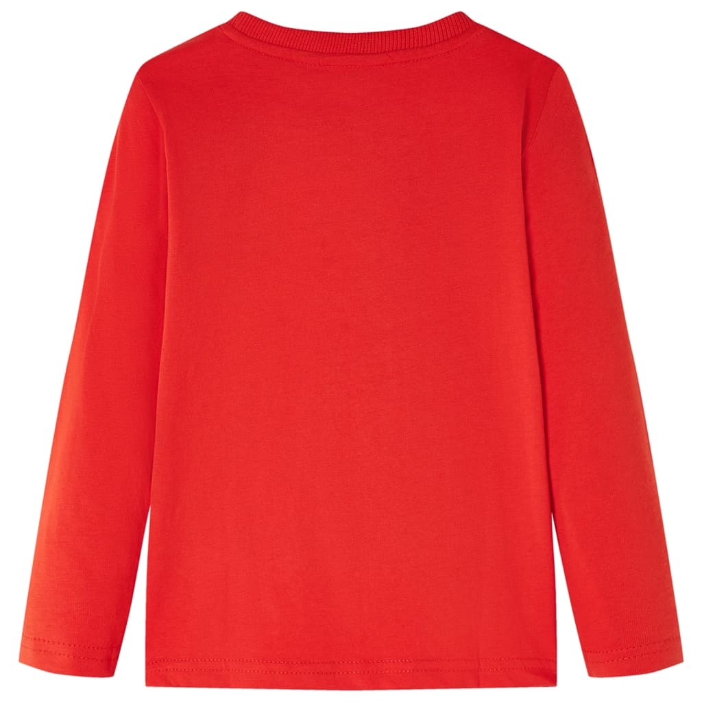 Kinder-Langarmshirt Rot 128