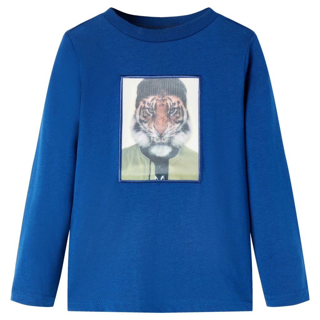 T-shirt manches longues enfant bleu foncé 128