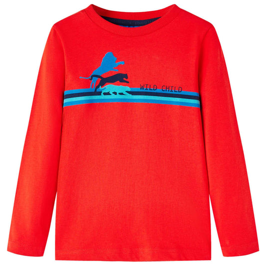 Kids' Long-Sleeve Shirt Red 104