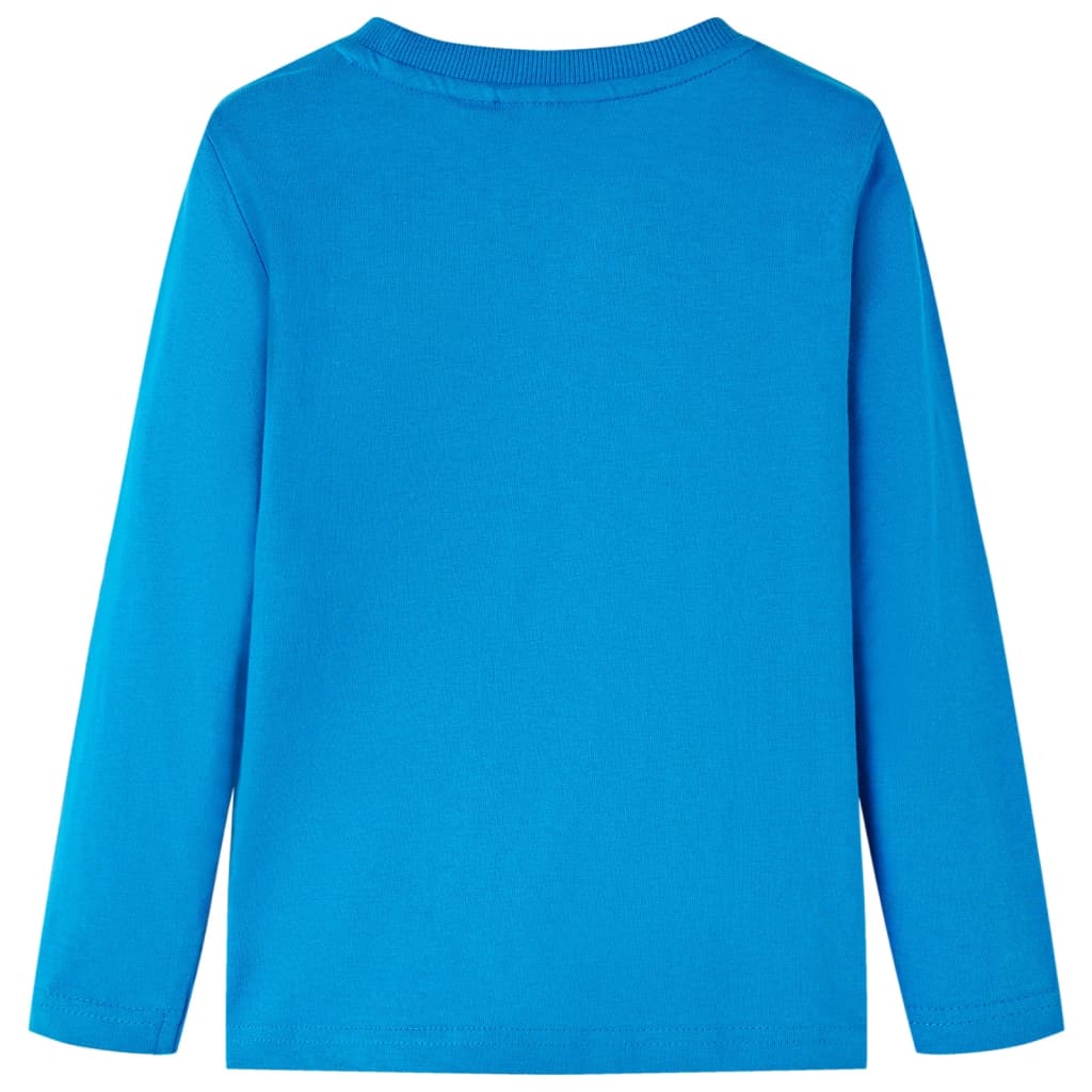 T-shirt manches longues enfant bleu cobalt 104