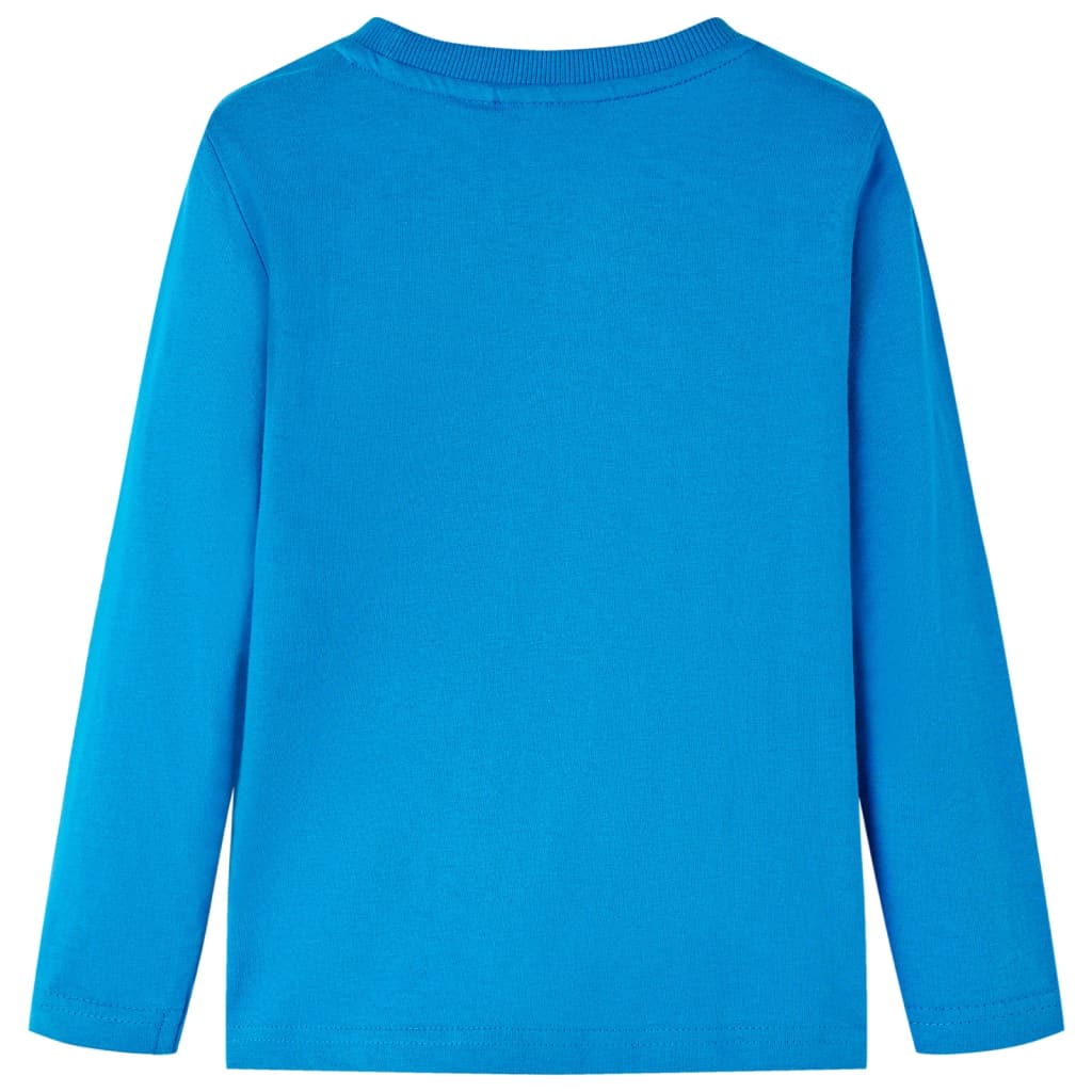 T-shirt manches longues enfant bleu cobalt 116