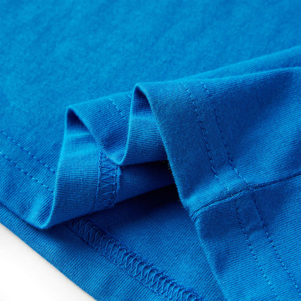 T-shirt manches longues enfant bleu cobalt 116