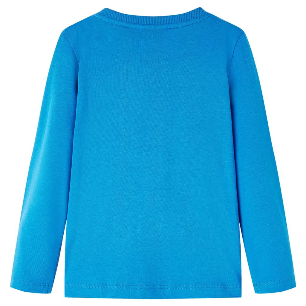 T-shirt manches longues enfant bleu cobalt 104