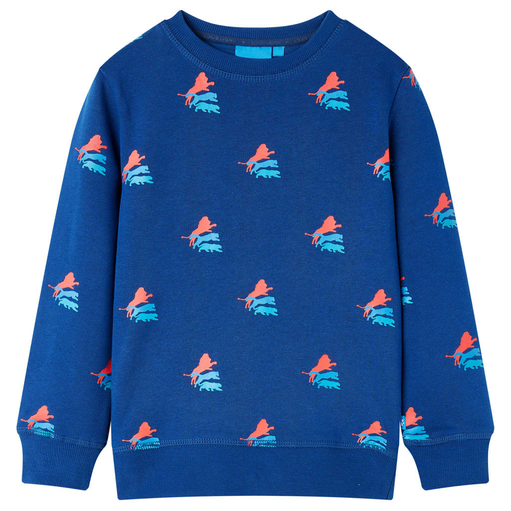 Sweat-shirt enfant bleu foncé 128