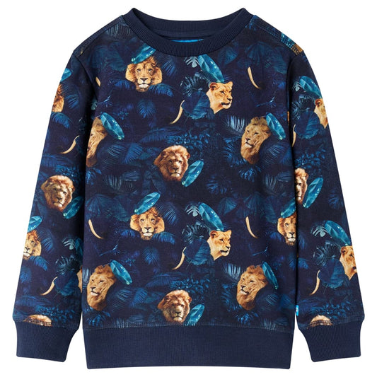Kinder-Sweatshirt Marineblau 140