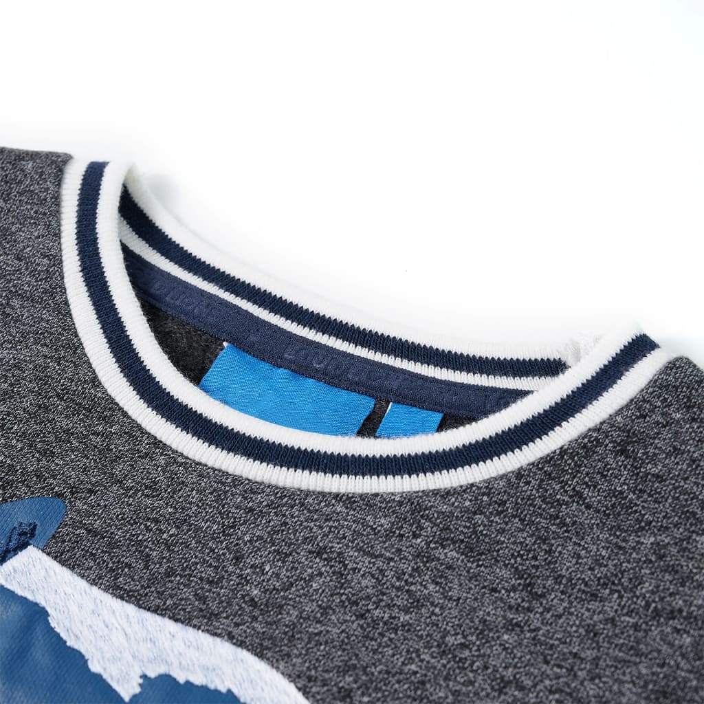 Sweat-shirt enfant marine chiné 116