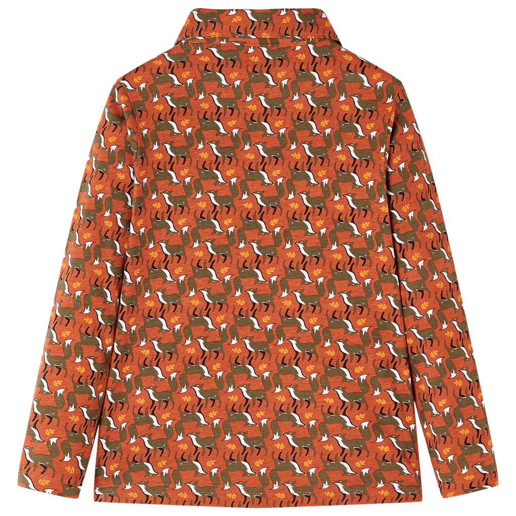 Kids' Shirt Rust Brown 92