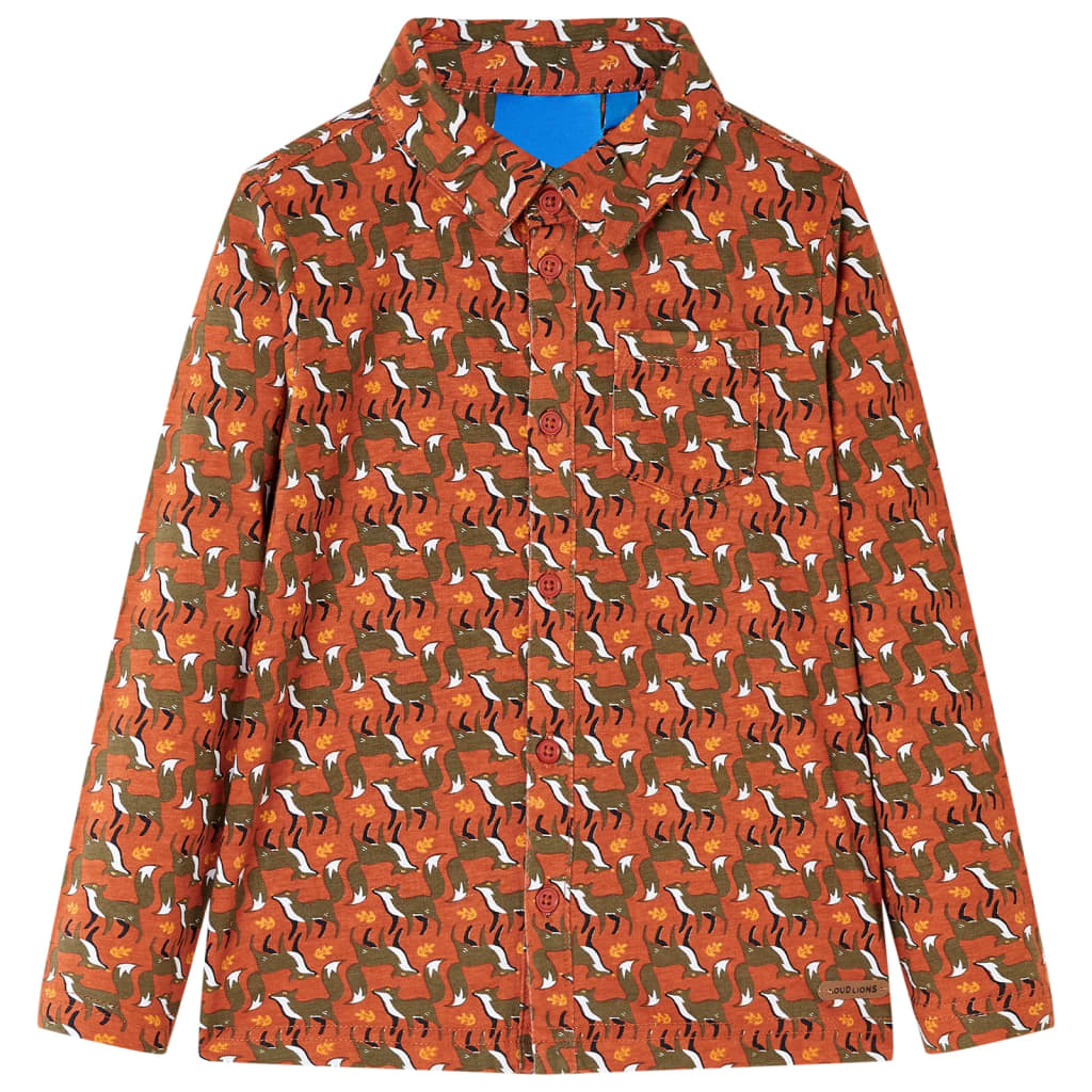 Children's Shirt Rust Brown 140