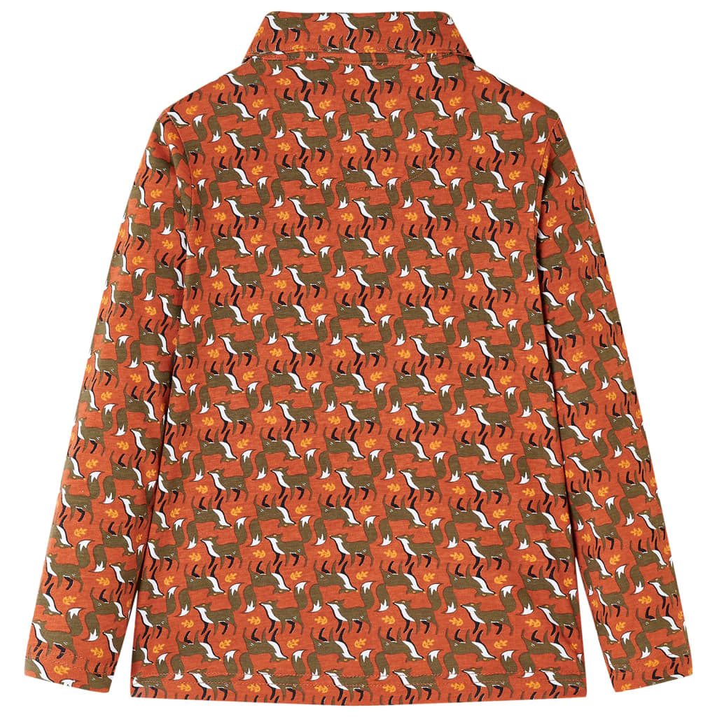 Children's Shirt Rust Brown 140