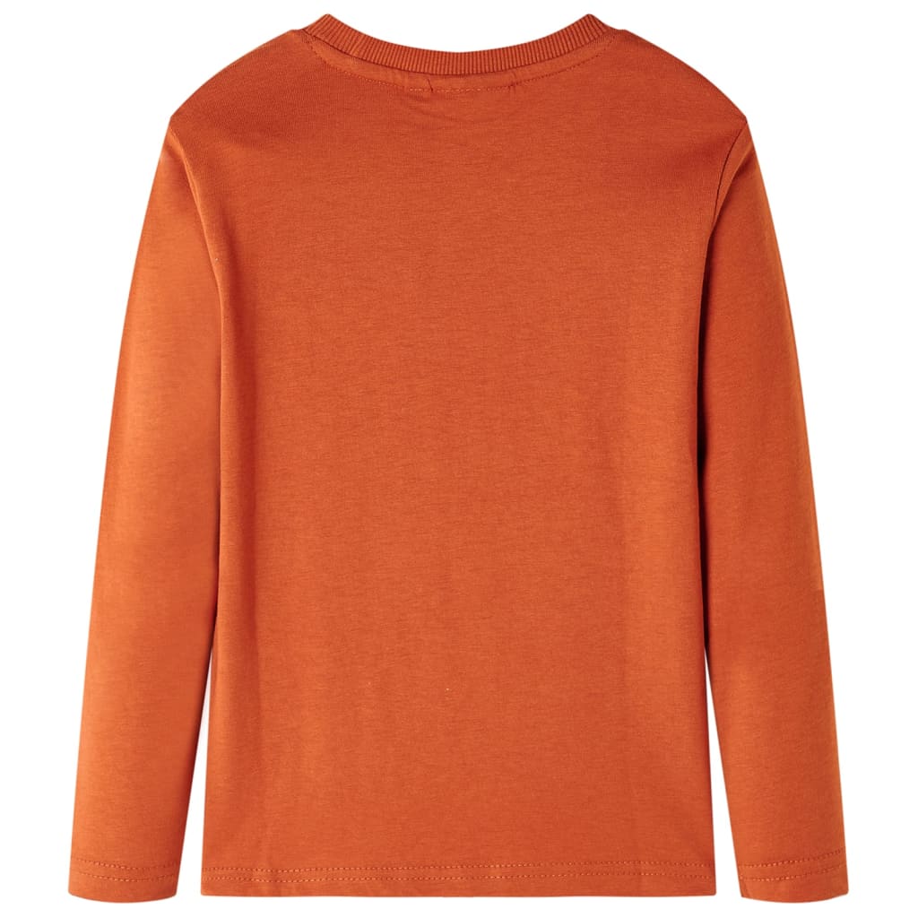 T-shirt manches longues enfant Brun rouille 116