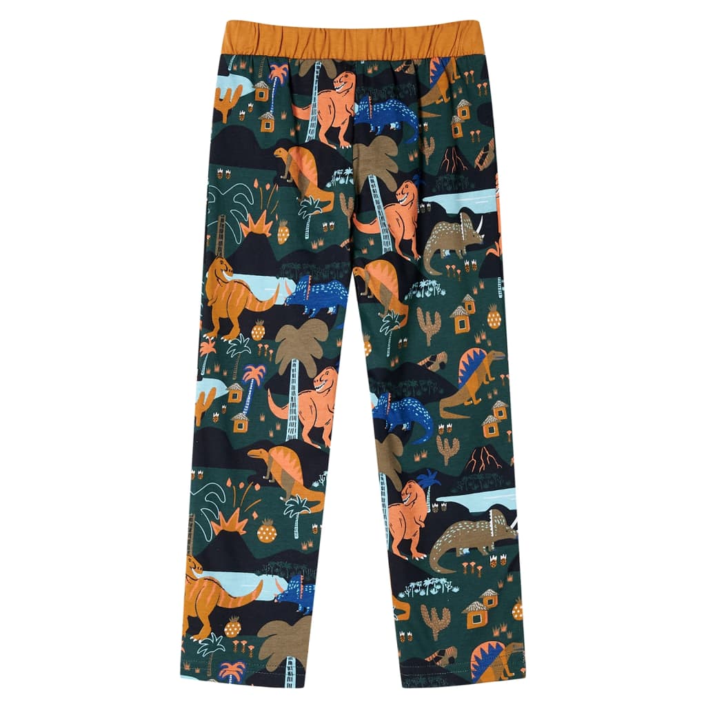 Kinderpyjama mit Langen Ärmeln Dunkelgrün 116