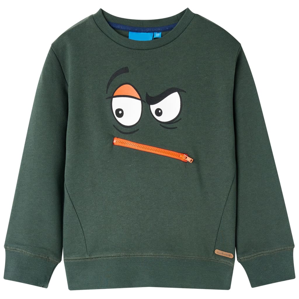 Sweat-shirt enfant vert foncé 92
