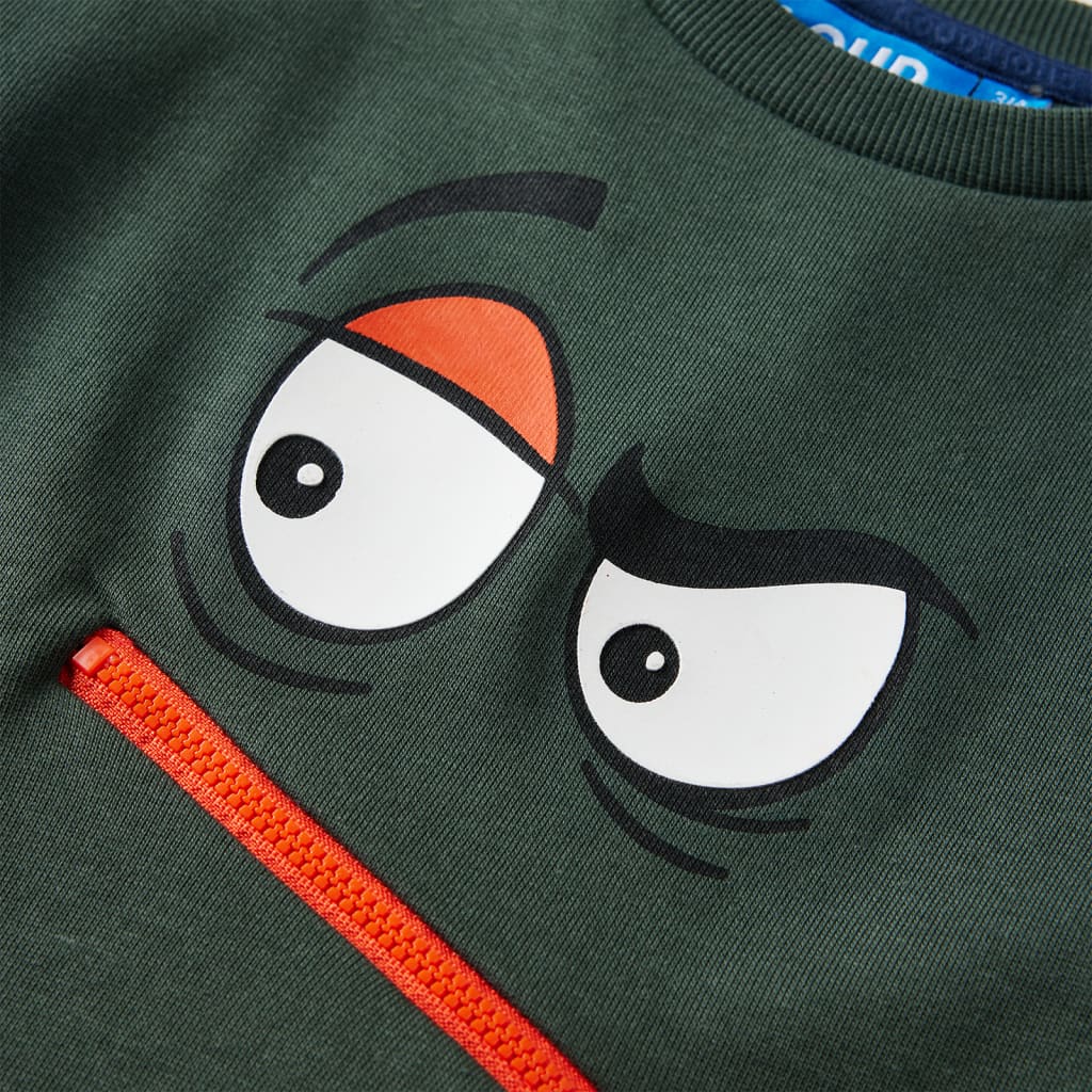 Sweat-shirt enfant vert foncé 92