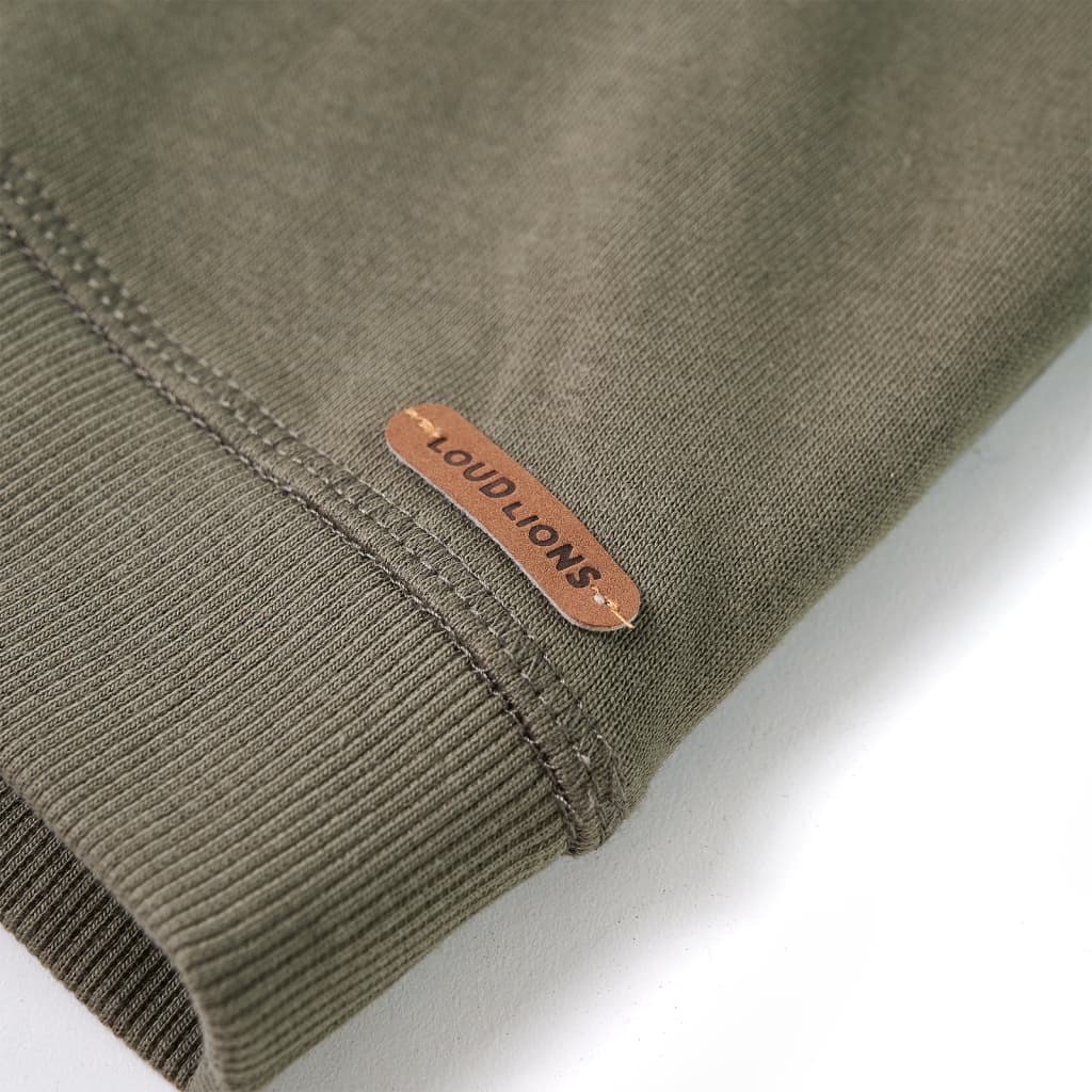 Sweat à capuche enfant kaki 116