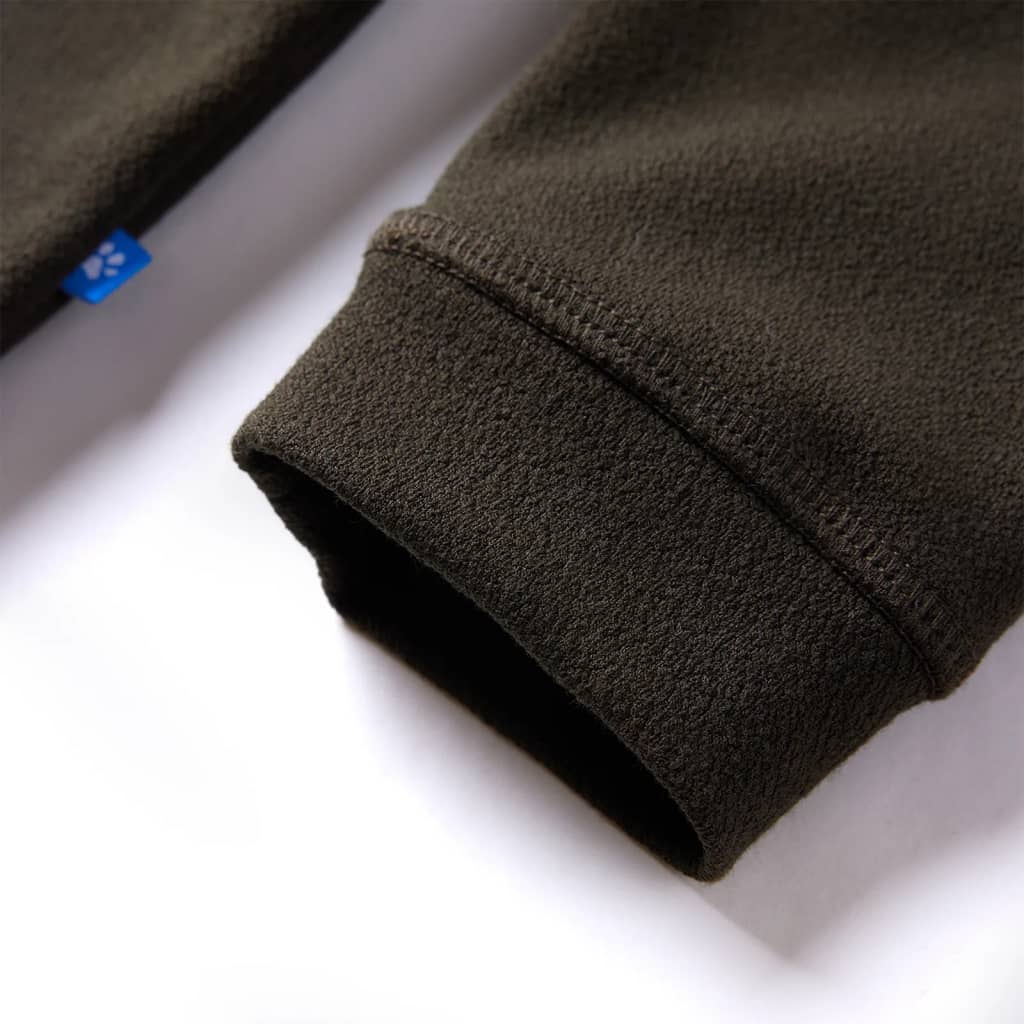 Kids' Sweatshirt Dark Khaki and Camel Brown 140
