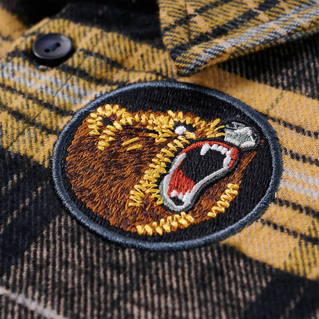 Chemise enfant à carreaux jaune et noir 92