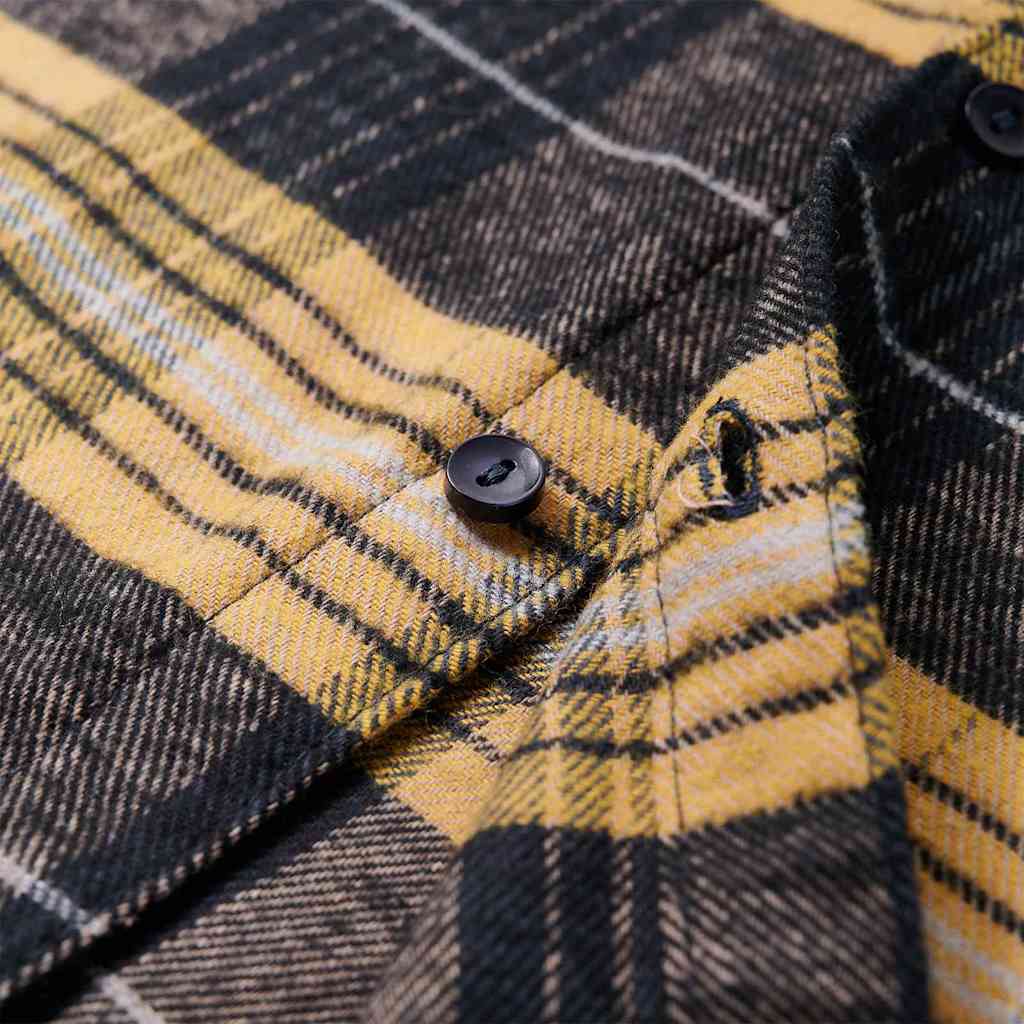 Chemise à carreaux jaune et noire pour enfant 116