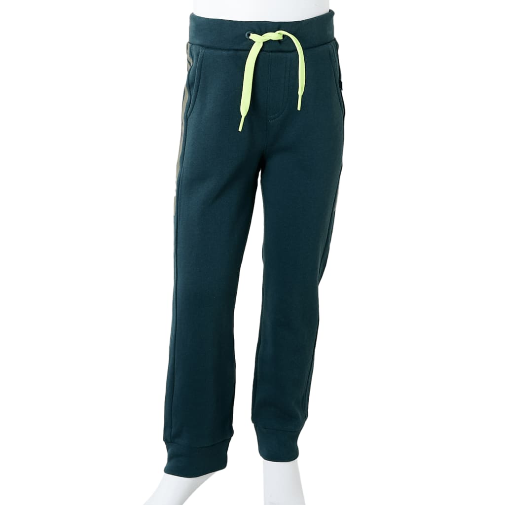 Pantalon de sport enfant avec cordon de serrage Vert mousse 92