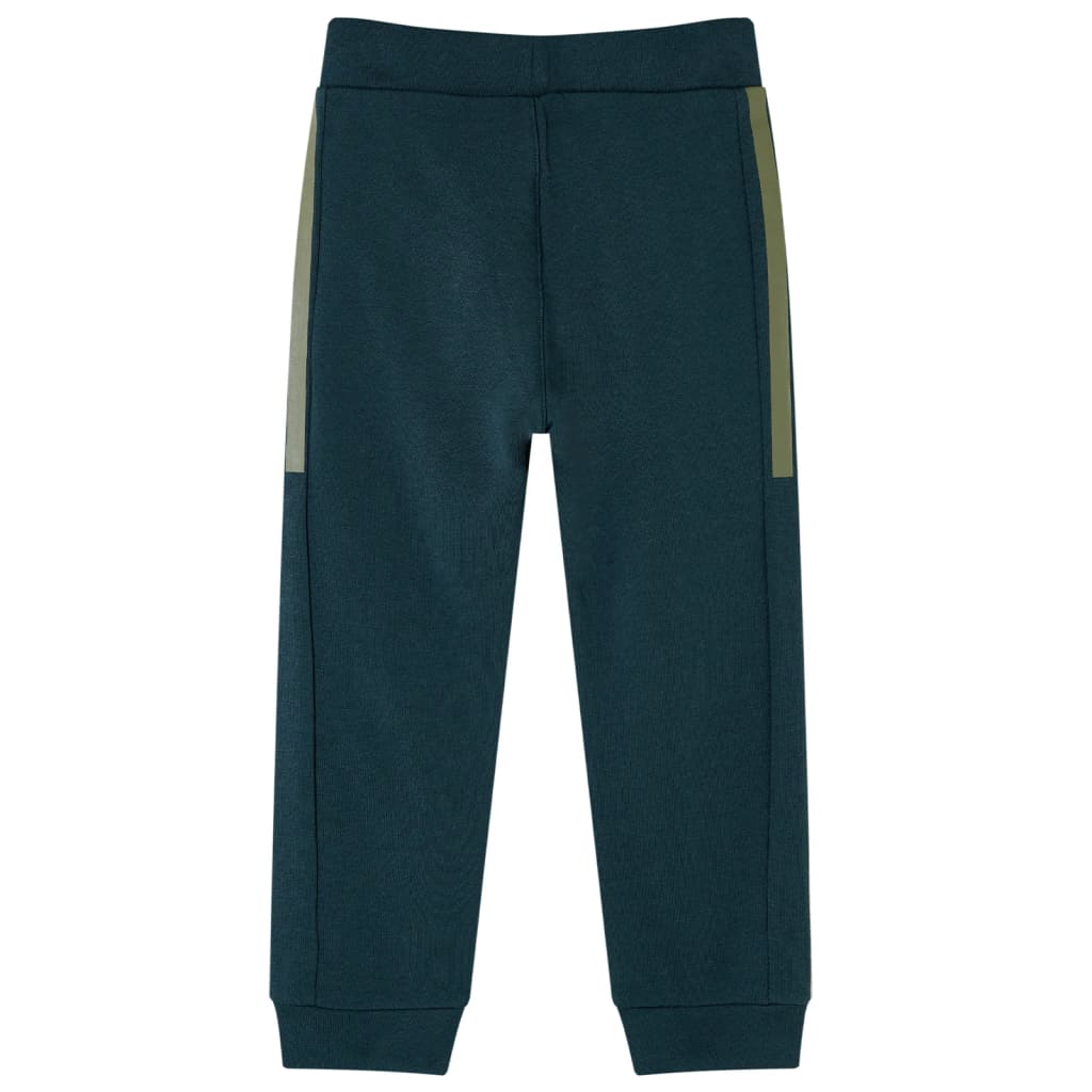 Pantalon d'entraînement enfant avec cordon de serrage Vert mousse 128