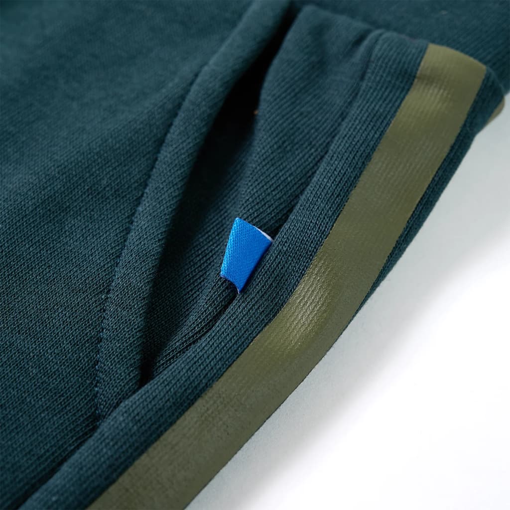 Pantalon d'entraînement enfant avec cordon de serrage Vert mousse 128