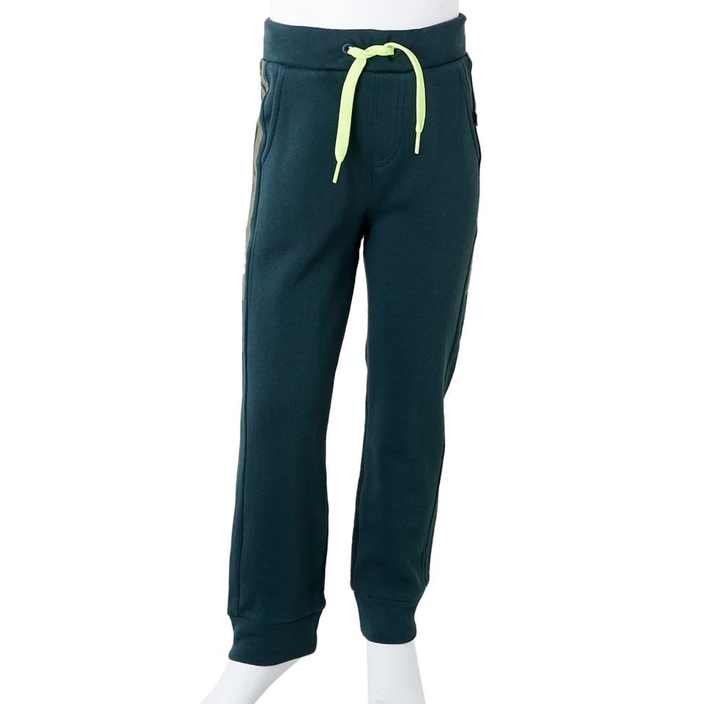 Pantalon de survêtement enfant avec cordon de serrage Vert mousse 140