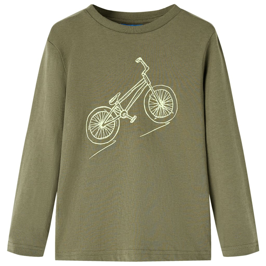 T-shirt manches longues enfant kaki 92