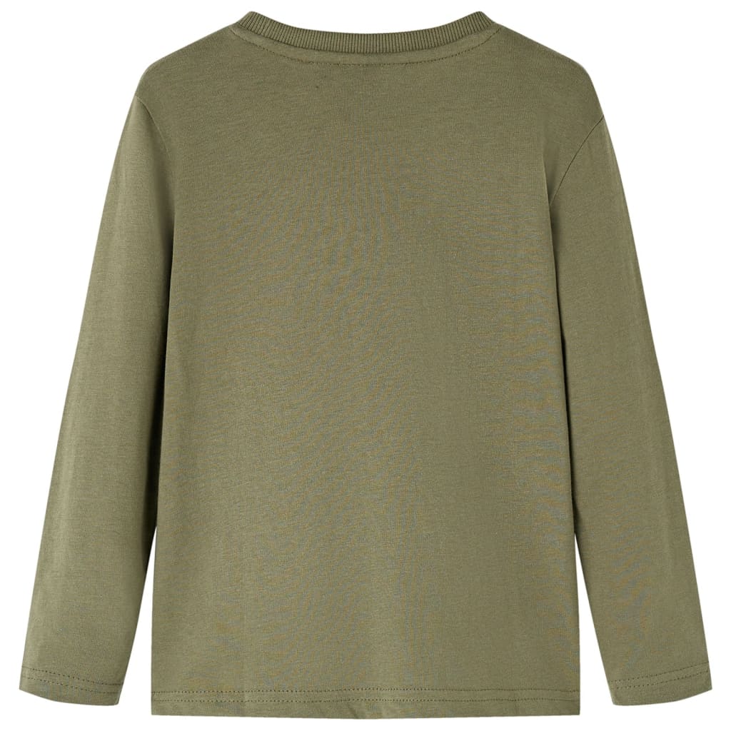 T-shirt à manches longues kaki enfant 104