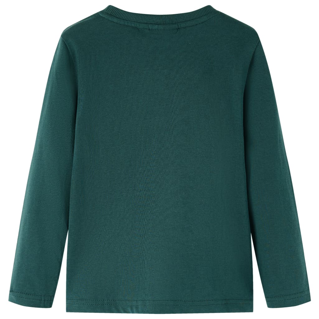 T-shirt manches longues enfant vert foncé 92