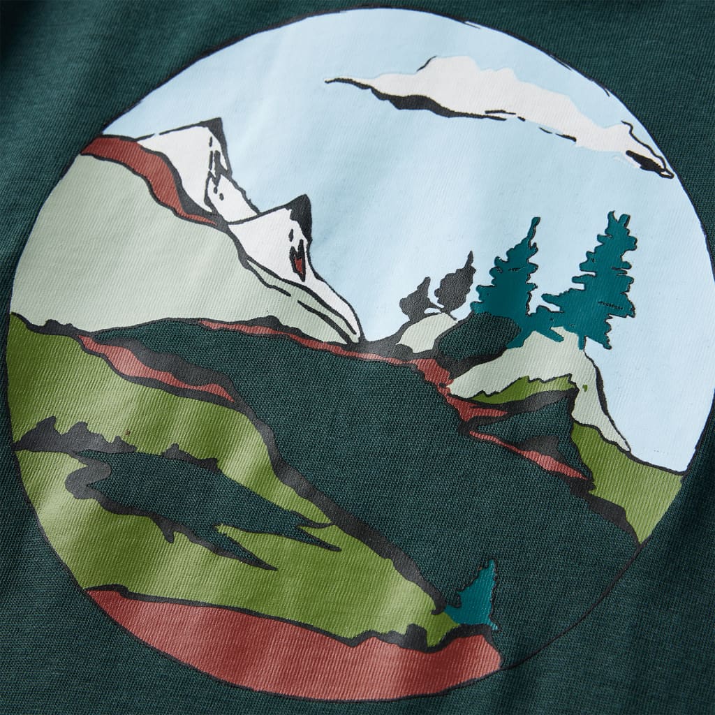 T-shirt manches longues enfant vert foncé 92