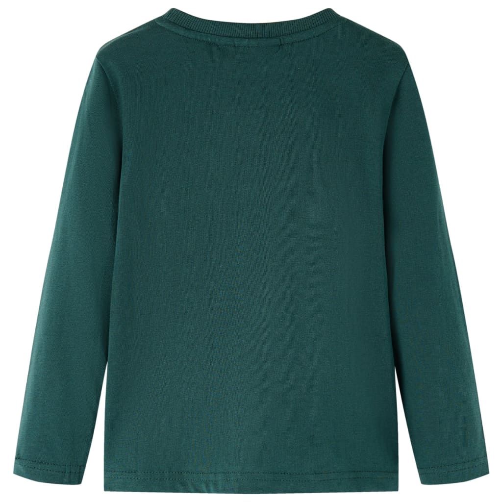 Kids' Long-Sleeve Shirt Dark Green 128