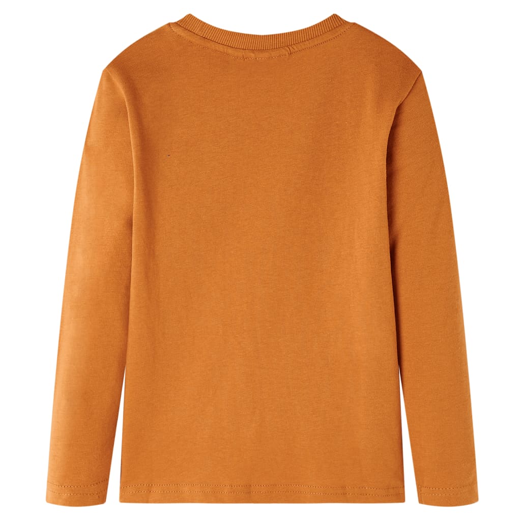 Kids' Long-Sleeved Shirt Dark Ochre 128