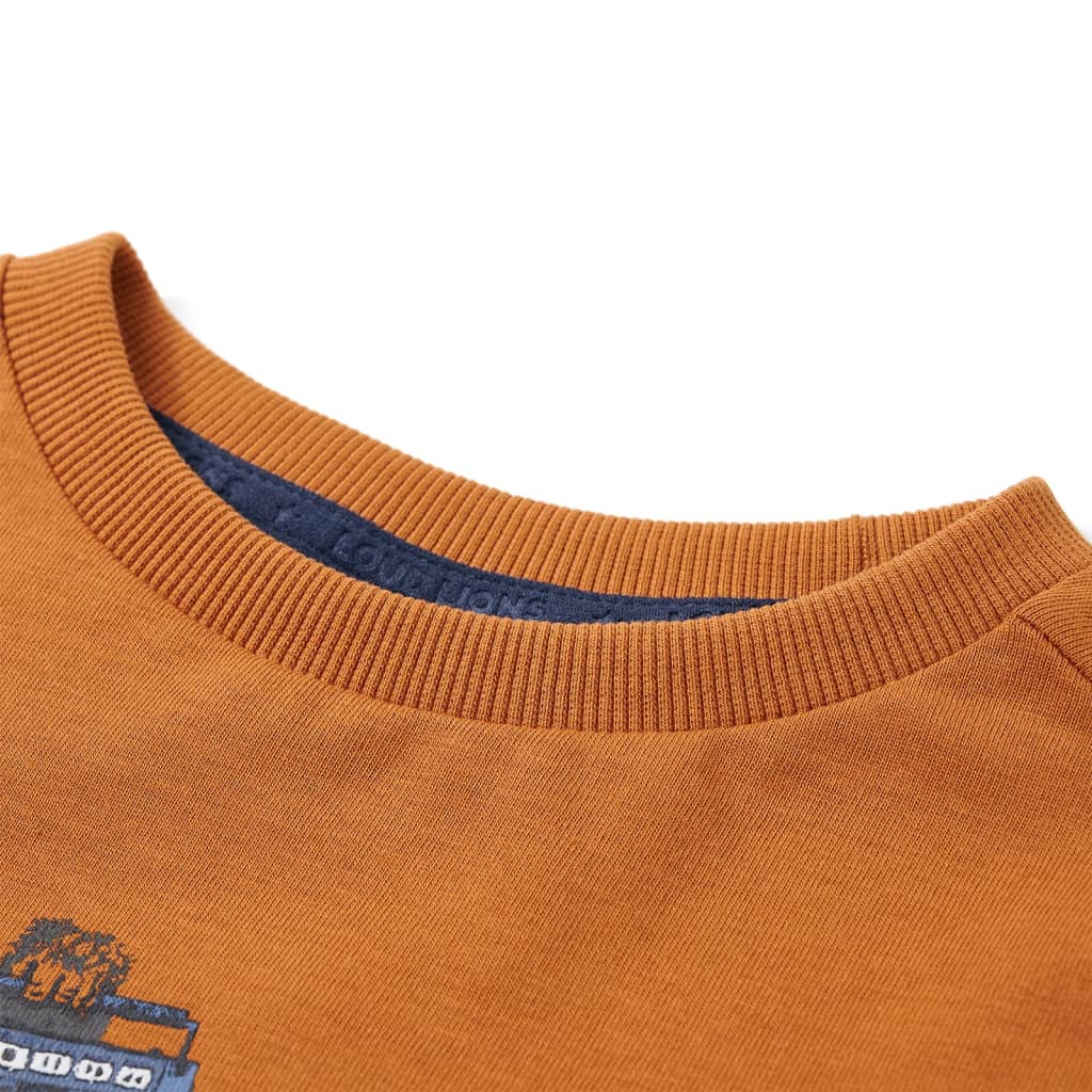 Kids' Long-Sleeved Shirt Dark Ochre 128