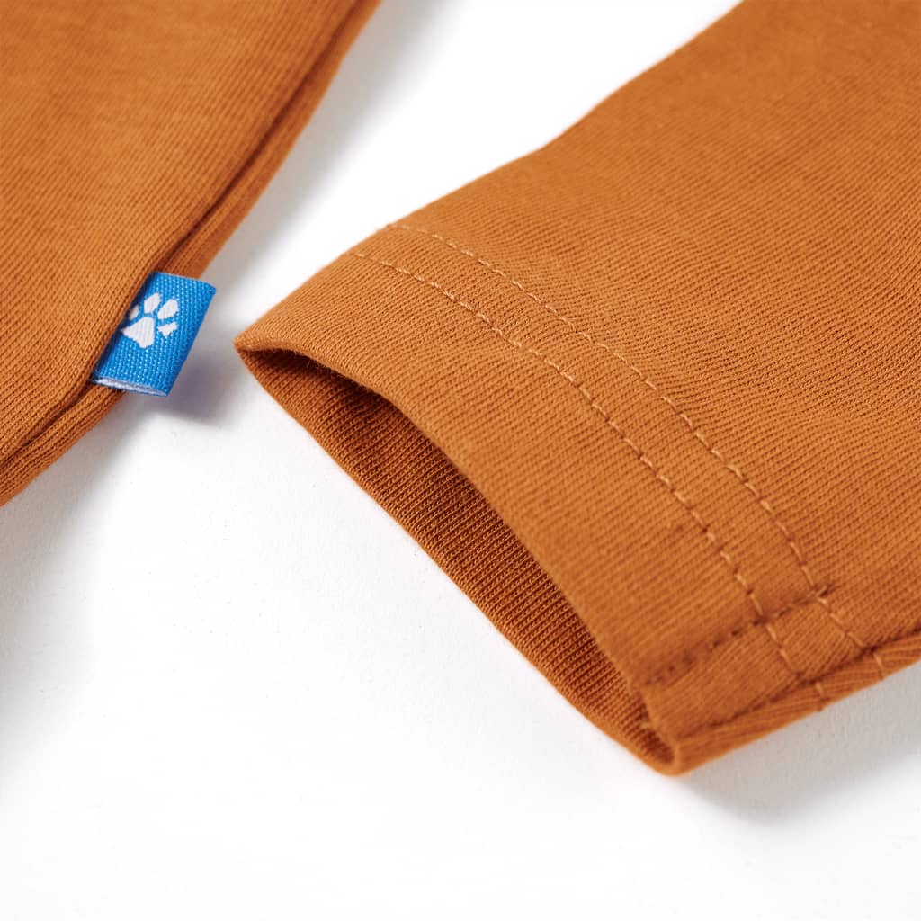 Kids' Long-Sleeved Shirt Dark Ochre 128