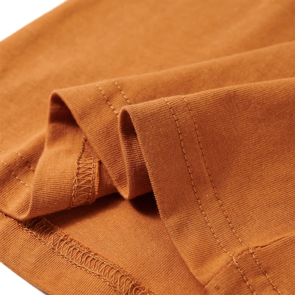 Kids' Long-Sleeved Shirt Dark Ochre 128